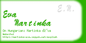 eva martinka business card